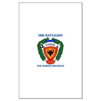 3B4M - M01 - 02 - 3rd Battalion 4th Marines with Text - Large Poster